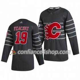 Adidas Maillot de Hockey Calgary Flames Matthew Tkachuk 19 Gris 2020 NHL All-Star Authentic - Homme